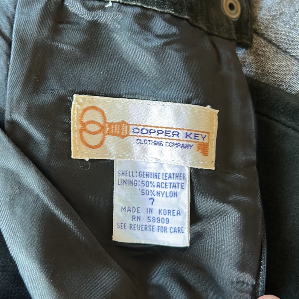 Copper Key VINTAGE genuine leather skirt - Picture 3 of 5